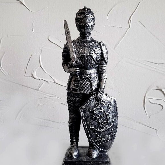 ⚜️ Medieval Templar Knight Warrior Sculptures ⚜️ 👑 ☠️ 4 pc Warrior Set  ☠️ 👑 - Picture 3 of 11